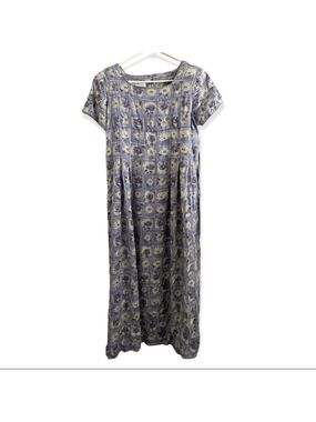 90’s vintage sunflower lavender maxi dress